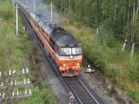 ТЭП70 с поездом Петрозаводск-Костомукша